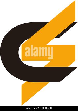 lettre sc lié coloré se chevauchant logo vecteur Illustration de Vecteur