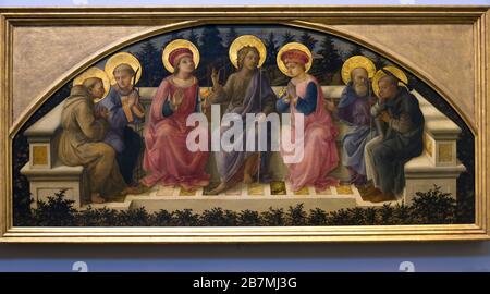 Sept Saints, FRA Filippo Lippi, vers 1450, Banque D'Images