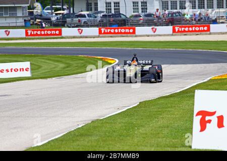 Elkhart Lake, Wisconsin - 21 juin 2019 : (chauffeur), Grand Prix du Groupe REV à Road America, sur le cours pour la séance de pratique. Banque D'Images