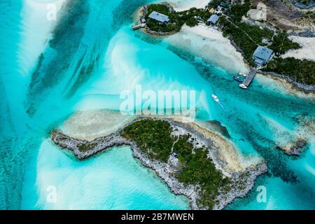 Exuma Cays Land and Sea Park, chaîne de l'île Exuma, Bahamas Banque D'Images