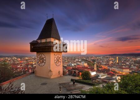 Clocktower Graz Banque D'Images