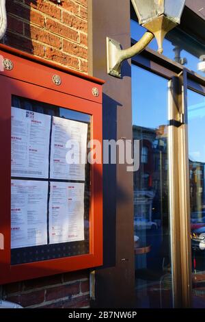 GEORGETOWN, DC -21 FÉV 2020- vue du restaurant America Eats Tavern, par le Chef José Andres, à Georgetown, Washington, DC. Banque D'Images