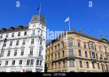 Bâtiments sur Kongens Nytorv, Copenhague, Zélande, Danemark, Europe Banque D'Images