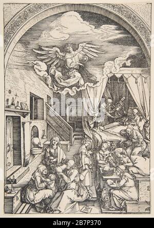 La naissance de la Vierge, de la vie de la Vierge, CA. 1503. Banque D'Images