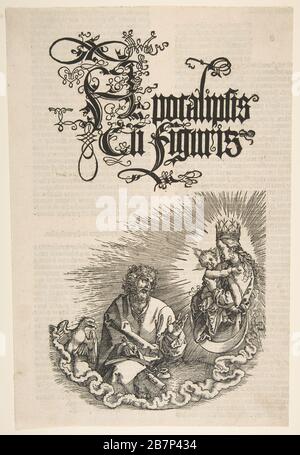 La Vierge et Saint Jean, de l'Apocalypse, 1511. Banque D'Images