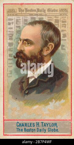 Charles H. Taylor, The Boston Daily Globe, de la série des éditeurs américains (N 1) pour Allen &amp; Ginter cigarettes Brands, 1887. Banque D'Images