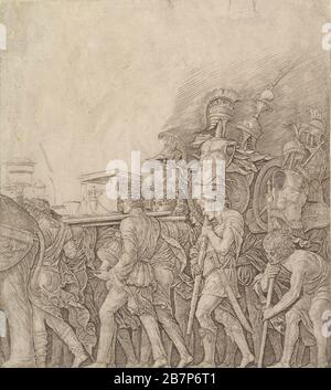 Triomphe de César : soldats transportant des trophées, CA. 1490. Banque D'Images