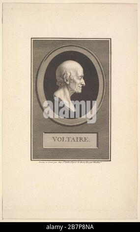 Portrait de Voltaire, 1801. Après Jean Antoine Houdon Banque D'Images