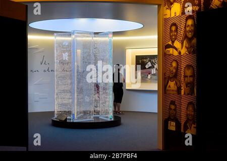 LAUSANNE, SUISSE - 7 août 2019. Intérieur du Musée Olympique, plus grande archive des Jeux Olympiques du monde, Lausanne Banque D'Images