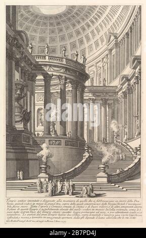 Imaginery ancien temple conçu dans le style de ceux construits en l'honneur de la Déesse Vesta . . . (Tempio antico inventato e disegnato alla maniera di quelli che si fabbricavano in onore della Dea Vesta . . . ), ca. 1750. Banque D'Images