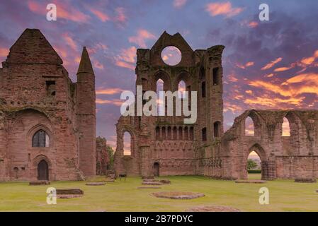 L'abbaye d'Arbroath est célèbre pour sa part associée à la Déclaration d'Arbroath de 1320, qui a affirmé l'indépendance de l'Écosse vis-à-vis de l'Angleterre. Banque D'Images