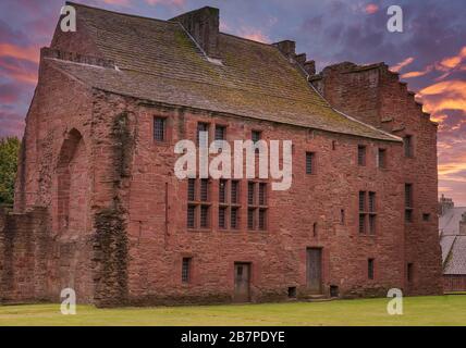 L'abbaye d'Arbroath est célèbre pour sa part associée à la Déclaration d'Arbroath de 1320, qui a affirmé l'indépendance de l'Écosse vis-à-vis de l'Angleterre. Banque D'Images