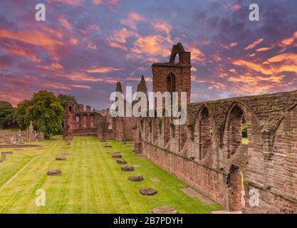 L'abbaye d'Arbroath est célèbre pour sa part associée à la Déclaration d'Arbroath de 1320, qui a affirmé l'indépendance de l'Écosse vis-à-vis de l'Angleterre. Banque D'Images