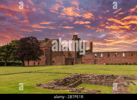 L'abbaye d'Arbroath est célèbre pour sa part associée à la Déclaration d'Arbroath de 1320, qui a affirmé l'indépendance de l'Écosse vis-à-vis de l'Angleterre. Banque D'Images