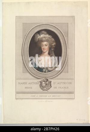 Portrait de Marie-Antoinette, 1786-1800. Banque D'Images