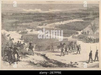 Grand examen de l'armée du Potomac - tiré par M. Thomas Nast (de la semaine Harper), 10 octobre 1863. Banque D'Images