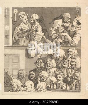 The Rriting audience, décembre 1733. Banque D'Images