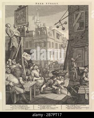 Beer Street, 4 février 1751. Banque D'Images