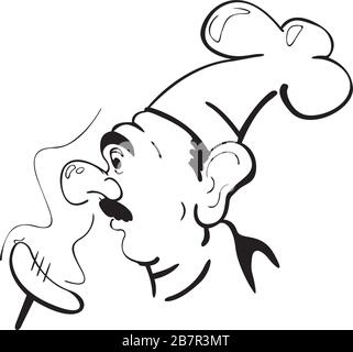 faire cuire la saucisse à l'odeur Illustration de Vecteur