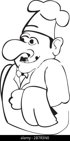 cuisinier souriant Illustration de Vecteur