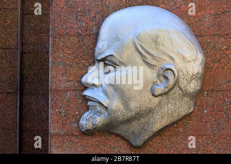 Monument de Vladimir Lénine, rue Lenin, Sébastopol, Crimée, Ukraine, Europe de l'est Banque D'Images