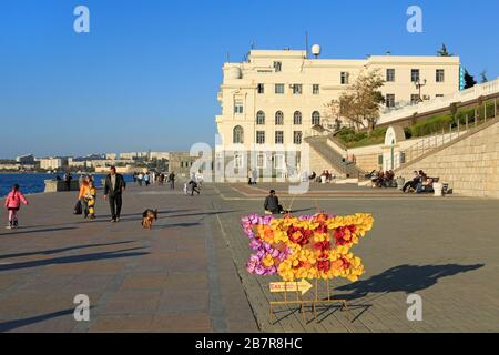 Monument à la flotte de la Mer Noire,,Artillerie Harbour,Sébastopol,Crimée,Ukraine,Europe de l'est Banque D'Images