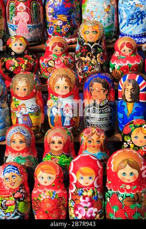 Dolls de nidification russes,Odessa,Crimée,Ukraine,Europe de l'est Banque D'Images