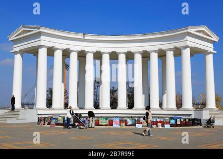 Colonnade du palais de Vorontsov, Odessa, la Crimée, l'Ukraine, l'Europe de l'Est Banque D'Images