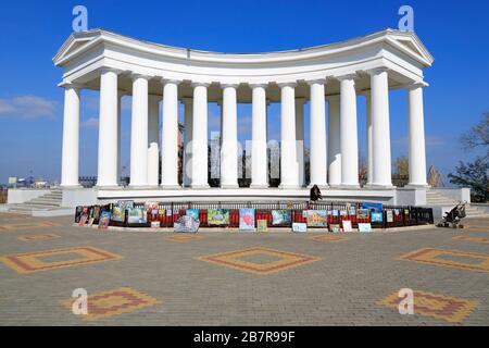 Colonnade du palais de Vorontsov, Odessa, la Crimée, l'Ukraine, l'Europe de l'Est Banque D'Images