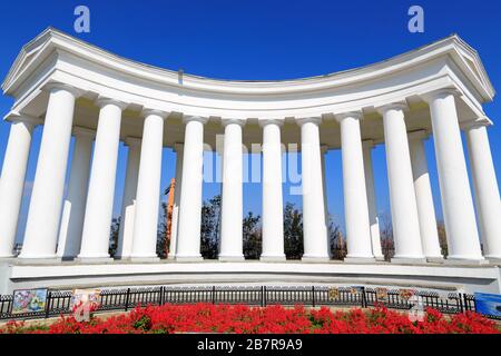 Colonnade du palais de Vorontsov, Odessa, la Crimée, l'Ukraine, l'Europe de l'Est Banque D'Images