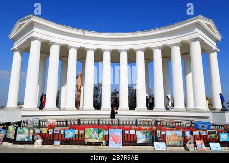 Colonnade du palais de Vorontsov, Odessa, la Crimée, l'Ukraine, l'Europe de l'Est Banque D'Images