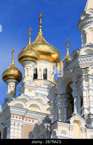 Cathédrale Saint-Alexandre Nevsky, Yalta, Crimée, Ukraine, Europe orientale Banque D'Images