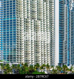 Immeubles de taille haute à Miami, en Floride Banque D'Images