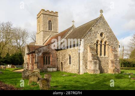 Église paroissiale historique du village à Kenton, Suffolk, Angleterre, Royaume-Uni Banque D'Images