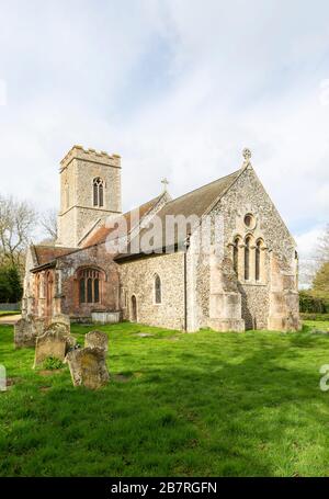 Église paroissiale historique du village à Kenton, Suffolk, Angleterre, Royaume-Uni Banque D'Images