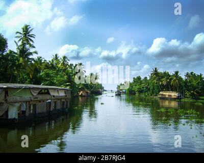 Célèbres eaux de fond d'Alleppey aka alappuzha à Kerala, en Inde Banque D'Images