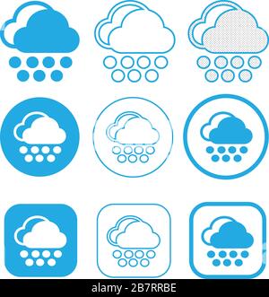 Symbole de l'icône Simple Cloud Illustration de Vecteur