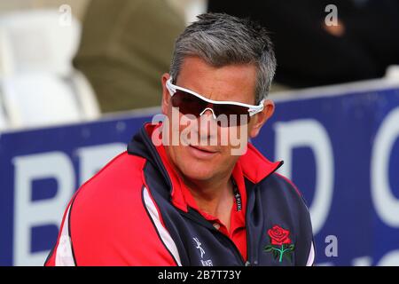 Ashley Giles, entraîneur-chef de la CCC du Lancashire pendant la CCC d'Essex contre la CCC du Lancashire, deuxième jour Banque D'Images