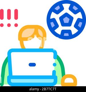 Illustration vectorielle de l'icône de critique de football Illustration de Vecteur