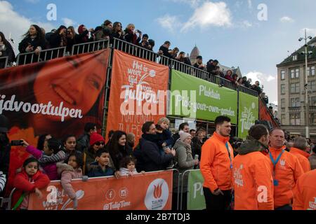 Panneau d'affichage à la Journée nationale des tulipes à Amsterdam Pays-Bas 2020 Banque D'Images