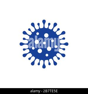 Bactérie du coronavirus icône de cellule, 2019-nCoV Novel bactérie du coronavirus. Illustration de Vecteur