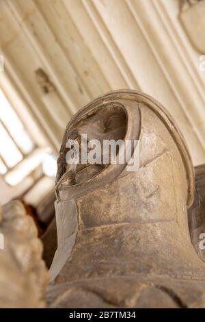 Effigie en bois Michael de la Pole d 1415 Wingfield église, Suffolk, Angleterre, Royaume-Uni Banque D'Images