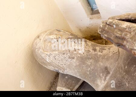 L'effigie de la tombe en pierre de Sir John Wingfield est mort 1361, église de Wingfield, Suffolk, Angleterre, Royaume-Uni Banque D'Images