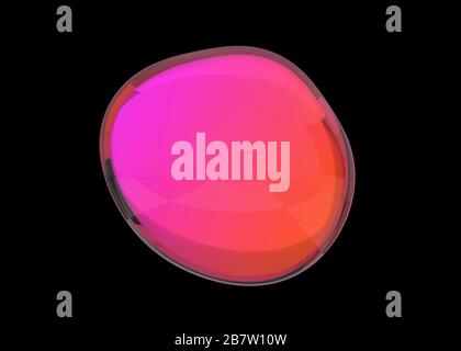 Rendu 3 dimensions abstrait de forme de bulle colorée, conception moderne de l'arrière-plan Banque D'Images