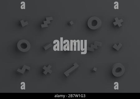 Rendu 3D abstrait de formes géométriques. Conception moderne de l'arrière-plan pour affiche, couverture, marque, bannière, étiquette. Banque D'Images