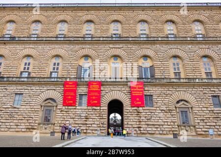 Palazzo Pitti, Piazza de Pitti, Oltrarno, Florence, Italie Banque D'Images
