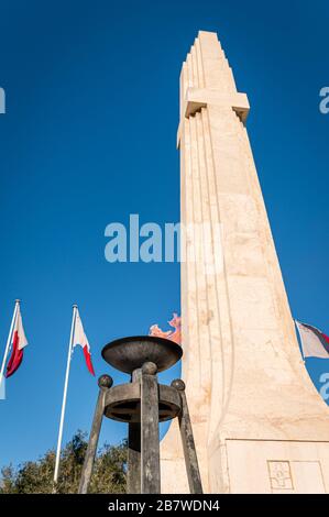 Mémorial de la guerre, Valletta, Malte Banque D'Images