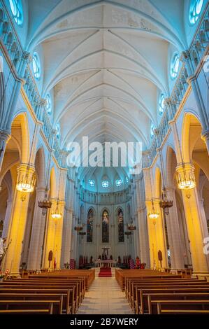 À l'intérieur de l'église notre-Dame du Mont Carmel, Malte Banque D'Images