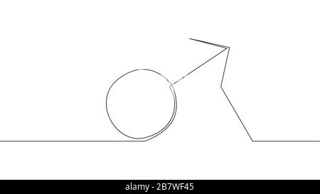 Symbole mâle. Un dessin continu d'une ligne. Illustration de Vecteur