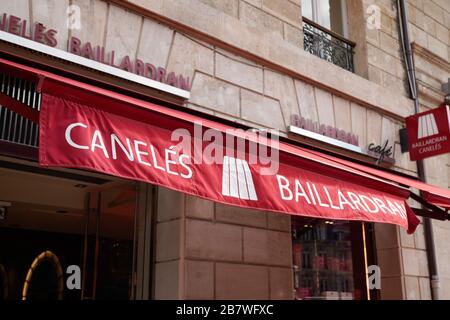 Bordeaux , Aquitaine / France - 10 17 2019 : Canele pâtisserie française Baillardran Compagnie traditionnelle Canée de Bordeaux Banque D'Images